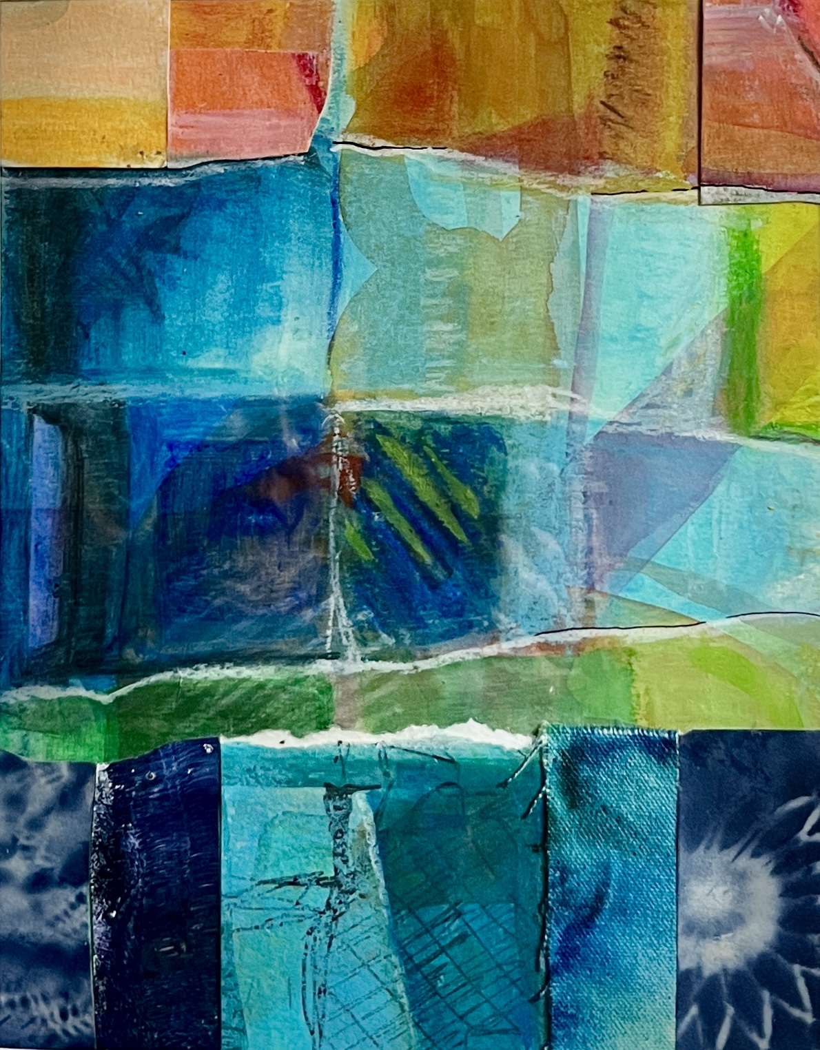 ATLANTIC OCEAN I - Mixed media on paper | 8 x 10 inches | $150