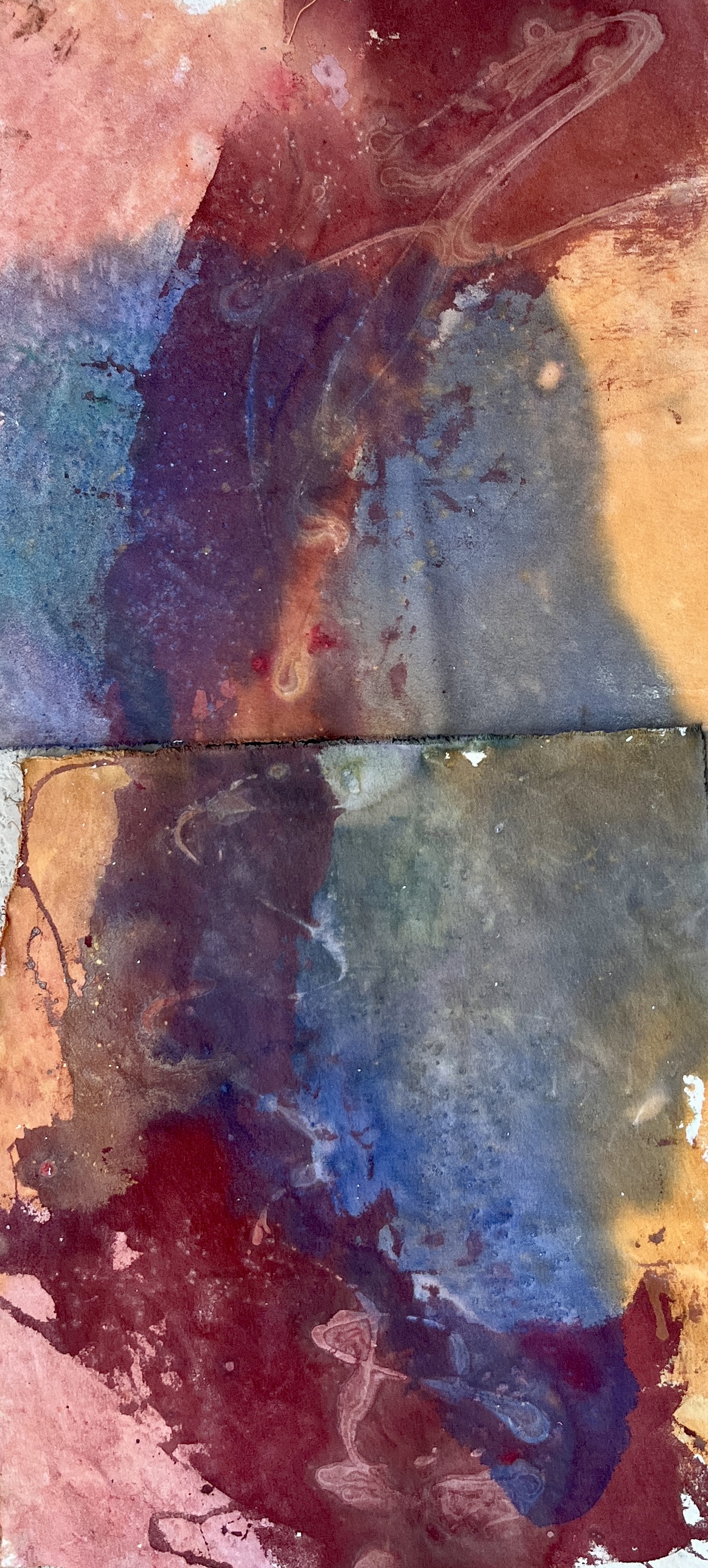 COLOR FIELD II - Acrylic pour on canvas | 20 x 44 inches | NFS