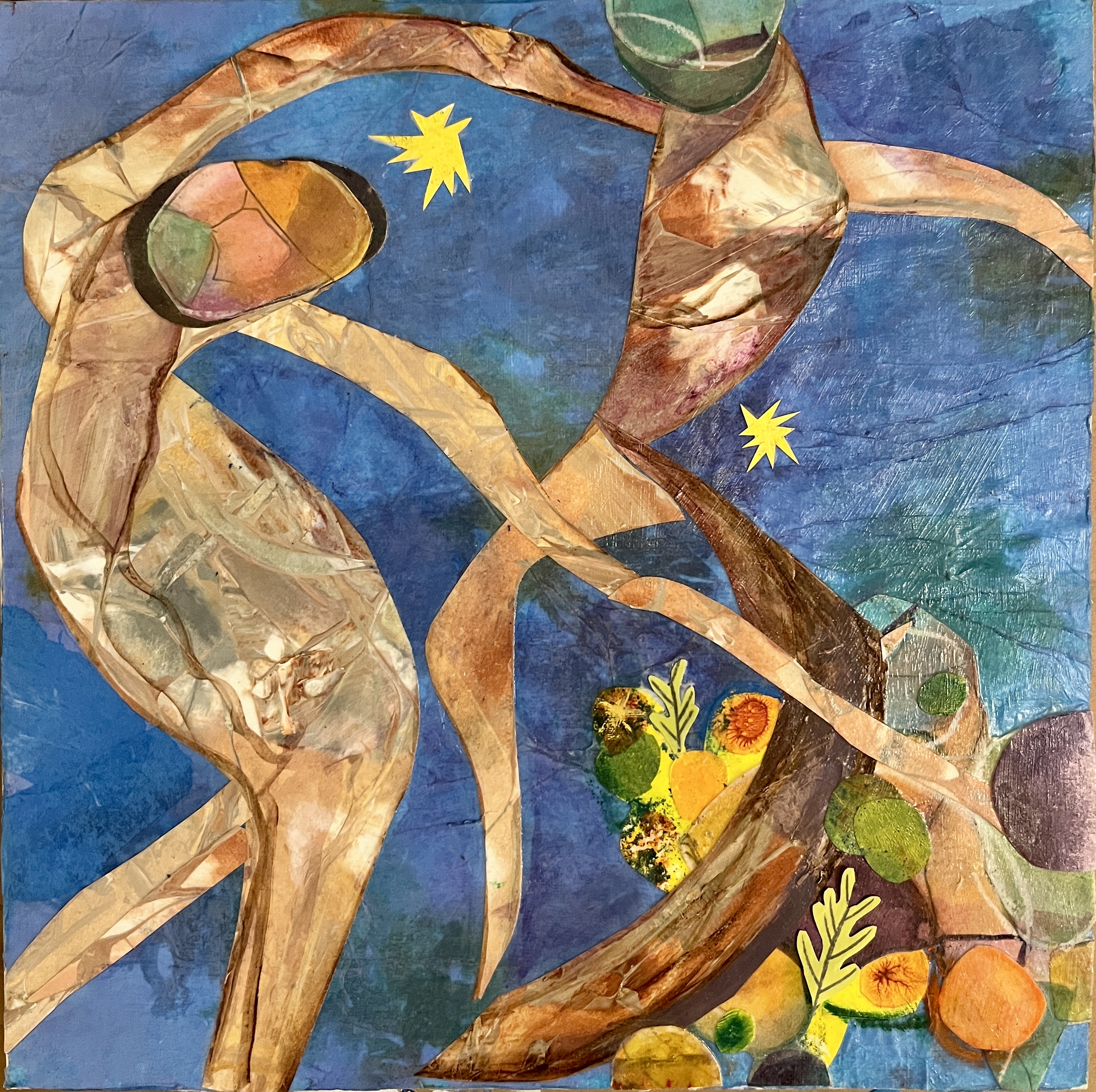 MATISSE DANCERS - Mixed media on canvas | 12 x 12 x 2 inches | SOLD