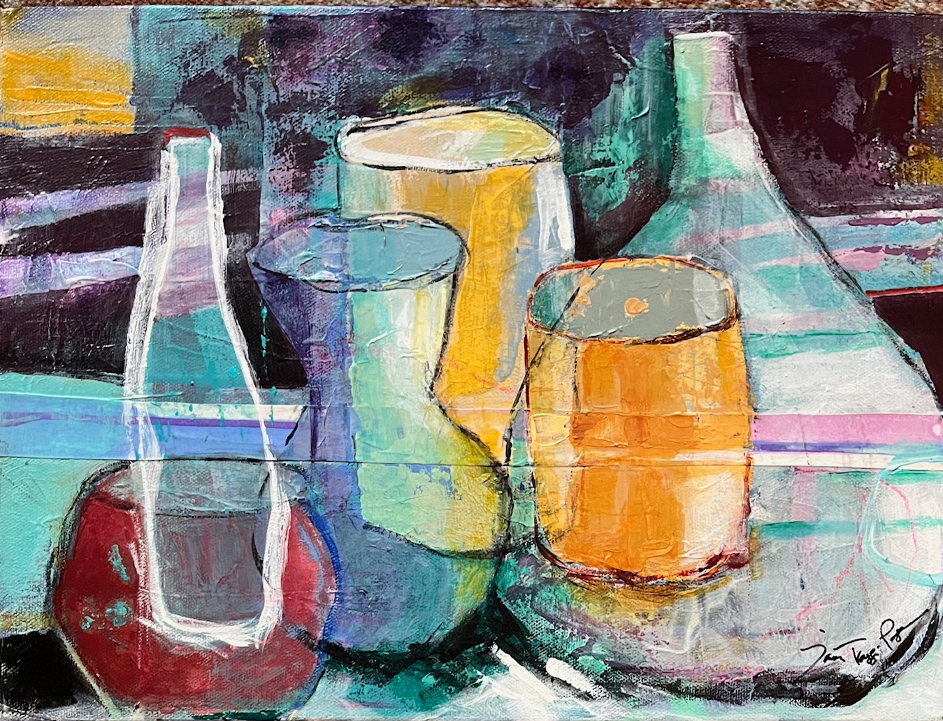 STILL LIFE II - Acrylic on Canvas | 16 x 12 x 1.5 inches | $295